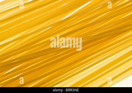 Close-up studio shot of dry spaghetti Stock Photo