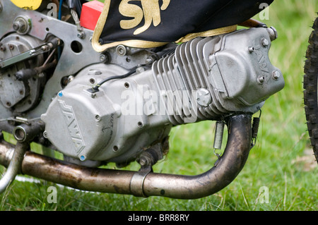 jawa speedway engine engines bike bikes motor motorcycle motorcycles race racing single cylinder exhaust pipe pipes air cooled c Stock Photo