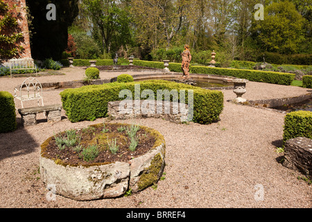 UK, Herefordshire, Much Marcle, The Hellens, historic country manor house garden Stock Photo