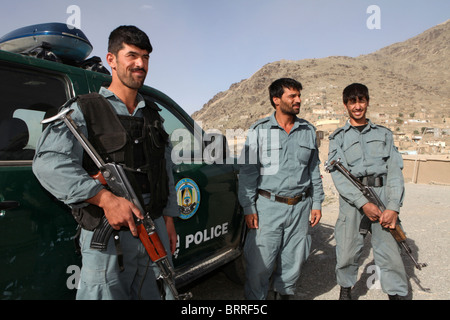 Afghan police officer in Kabul Stock Photo