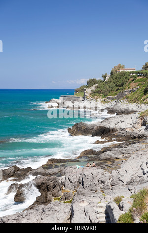 The combination of historical and picturesque of the seaside of Cefalu in Sicily. Stock Photo