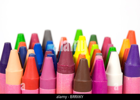 colourful crayons Stock Photo