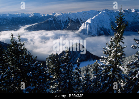 View of the Karwendel range from the Erfurter Huette Hut, North Tyrol, Austria, Europe Stock Photo