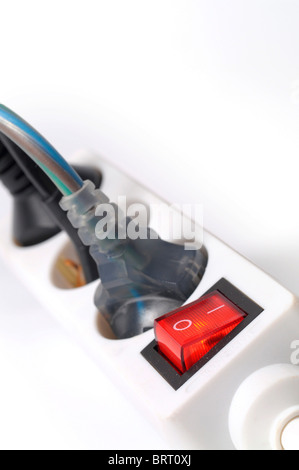 Switchable power strip Stock Photo