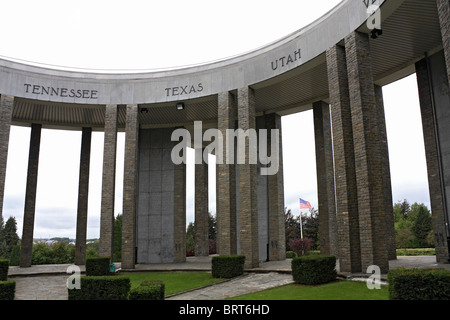 The Mardasson Memorial at Bastogne for the American soldiers wounded or killed in the Battle of the Bulge, Belgium. Stock Photo