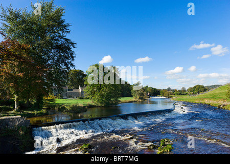 Linton Falls on the River Wharfe, near Grassington, Wharfedale, Yorkshire Dales National Park, England, UK Stock Photo