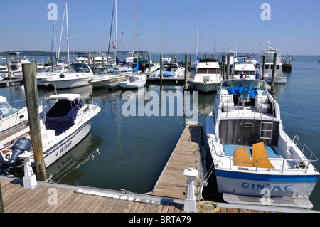 New Haven marina, Connecticut, USA Stock Photo