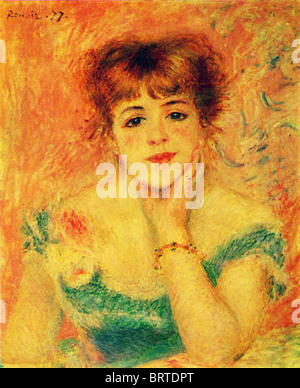 Portrait of the actress Jeanne Samary, 1877 (study) by Renoir