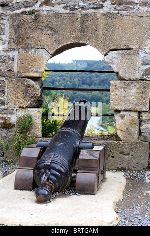 Bouillon castle sits above the town, in a sharp bend of the river Semois in the Walloon region of  Belgium. Stock Photo