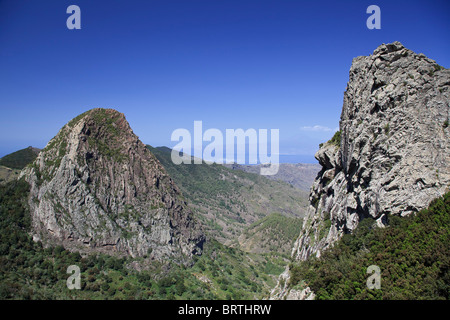 Canary Islands, La Gomera, Garajonay National Park (UNESCO Site), Los Roques Stock Photo