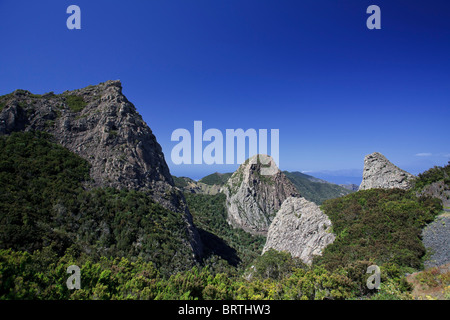 Canary Islands, La Gomera, Garajonay National Park (UNESCO Site), Los Roques Stock Photo