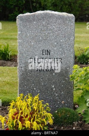 Grave of an unknown German solider from WW1, Lyness Naval Cemetery, Orkney, Scotland Stock Photo