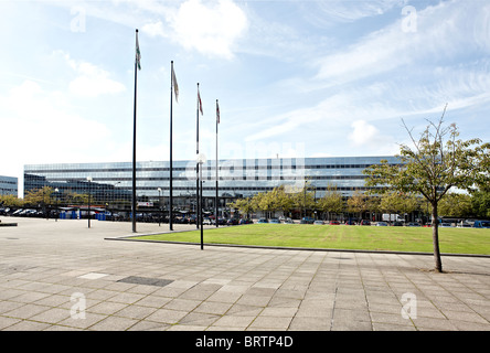 Exterior of Milton Keynes Central Railway Station Stock Photo