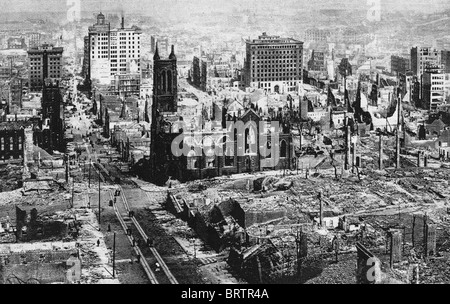 SAN FRANCISCO EARTHQUAKE  18 April 1906 Stock Photo