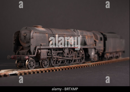 Merchant Navy Class Locomotive, Front View Stock Photo