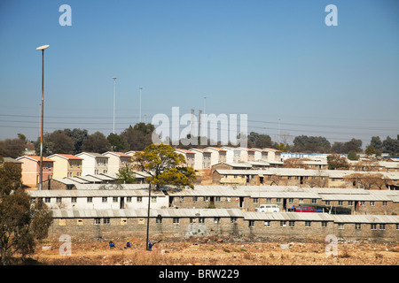 Low cost housing, Soweto, Johannesburg, Gauteng, South Africa Stock Photo