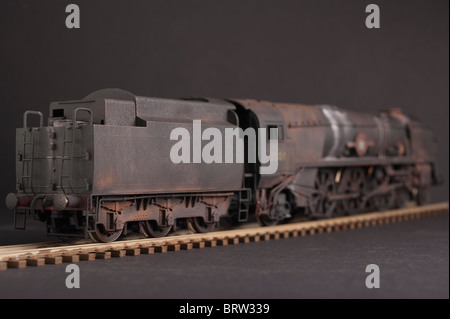 Merchant Navy Class Locomotive, Rear View Stock Photo