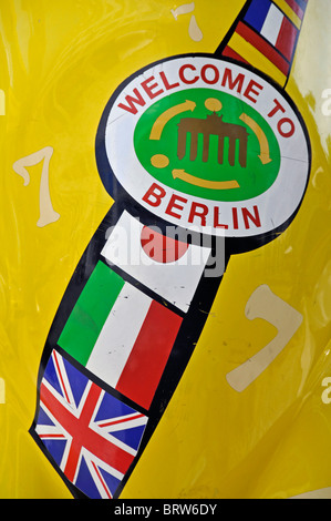 Buddy Bear, detail, WELCOME TO BERLIN, United Buddy Bears, Berlin, Germany, Europe Stock Photo