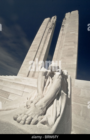 The memorial to Canadian war dead at Vimy Ridge in northern France ...