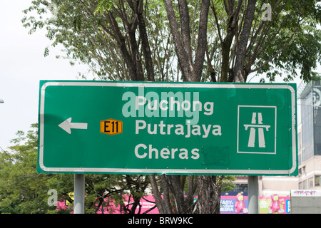 Malaysian street signs Stock Photo