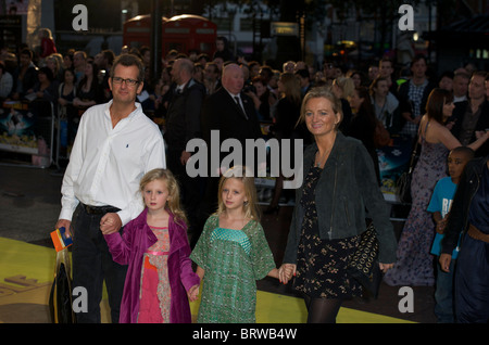 Alice Beer and family attend The European Premiere of ' Despicable Me ' at Empire Leicester Square on October 11th, 2010 in Lond Stock Photo