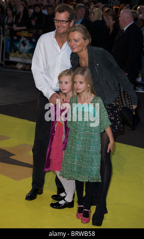 Alice Beer and family attend The European Premiere of ' Despicable Me ' at Empire Leicester Square on October 11th, 2010 in Lond Stock Photo