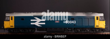 Class 50 Diesel Locomotive, BR Blue Large Logo livery Stock Photo