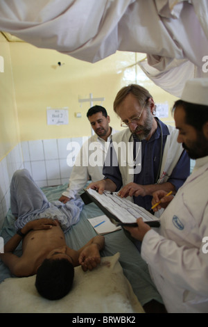 victims of a IED attack in Afghanistan Stock Photo