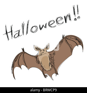 hand-drawn halloween message - 2 of series. Stock Photo