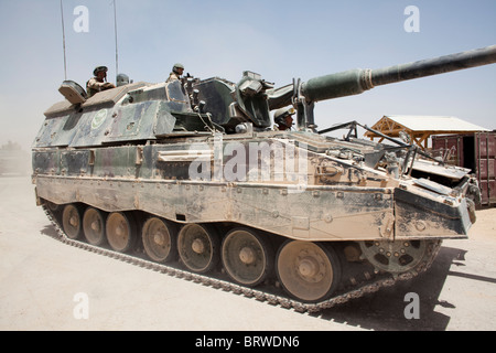 Howitser tank (ISAF) in Afghanistan Stock Photo