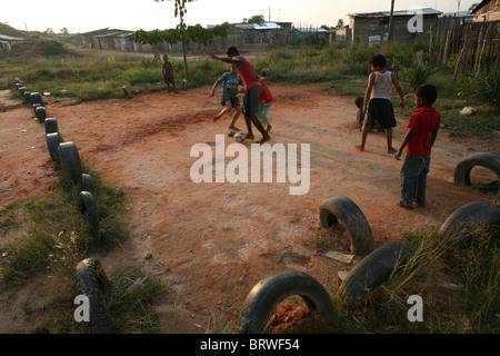 slum area in colombia Stock Photo