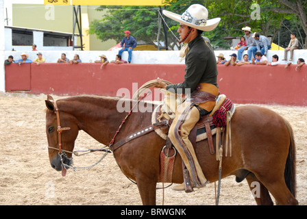 Xmatkuil, Yucatan / Mexico - November 12: Charro tournament during the Xmatkuil Fair Stock Photo