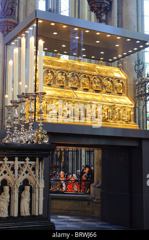 Shrine of the Three Magi in Cologne Cathedral Stock Photo