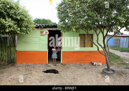 slum area in colombia Stock Photo