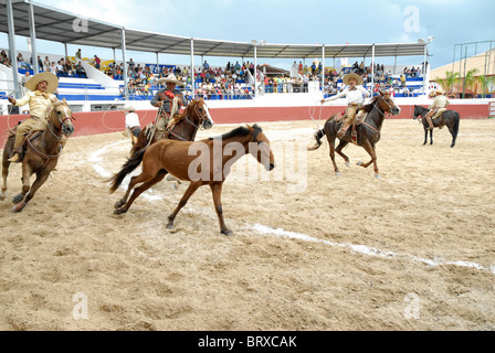 Xmatkuil, Yucatan / Mexico - November 12: Charro tournament during the Xmatkuil Fair Stock Photo