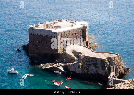 Militar Fortification (1666) in the Berlengas Island, Portugal, now used as a hostel Stock Photo