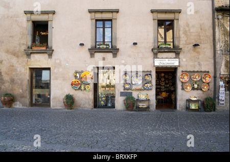 Shop facade in Orvieto, Umbria, Italy Stock Photo