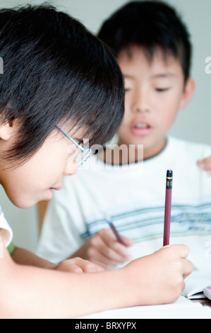 Japanese kids studying Stock Photo - Alamy