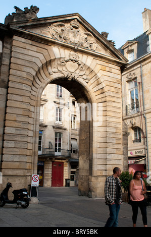 18th century arch of the Porte Dijeaux, Bordeaux, France Stock Photo