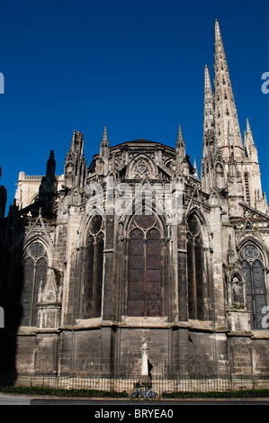 Cathedral St-Andre and a bicycle, Bordeaux, France Stock Photo