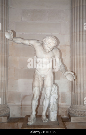 Dancing Satyr, from the group 'Invitation to the dance', Louvre Museum, Paris, France. Roman copy of a hellenistic original.