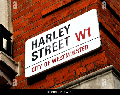 Harley Street sign Stock Photo