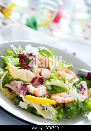 salad with shrimps Stock Photo