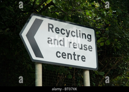 Recycling Centre Sign Stock Photo