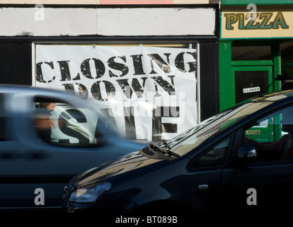 sign cars alamy closing window down
