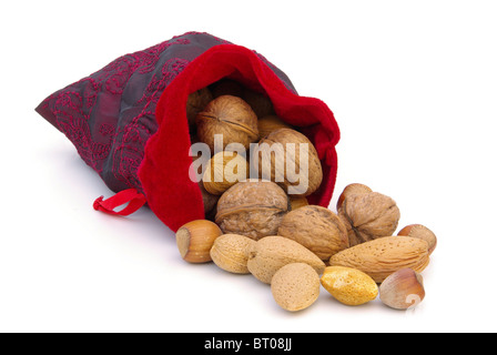 Nüsse im Sack - nuts in sack 03 Stock Photo