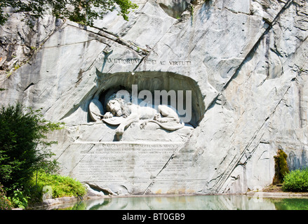 Lion Monument in Lucerne, Switzerland Stock Photo