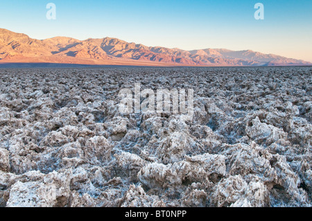 Morning light at the Devil's Golf Course, Death Valley National Park, California, USA Stock Photo