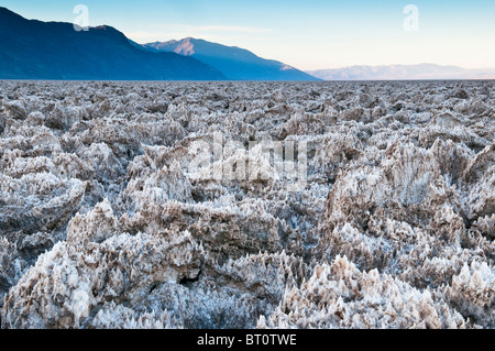 Morning light at the Devil's Golf Course, Death Valley National Park, California, USA Stock Photo