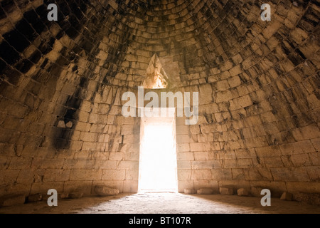 Ancient Mycenae, Greece. Treasury of Atreus (aka Tomb of Agamemnon) Stock Photo